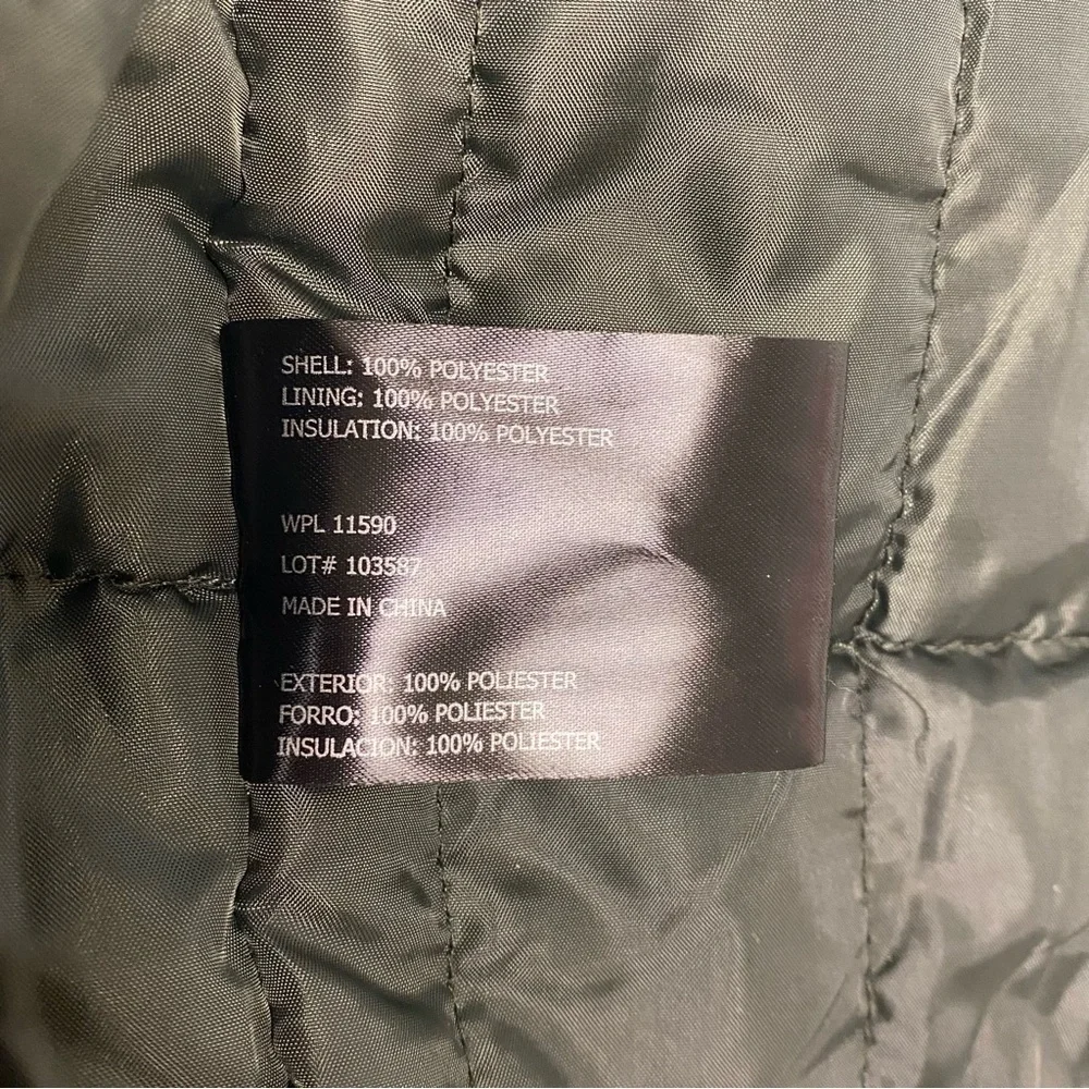 Weatherproof Mens Outerwear Black Quilted‎ Lining Removable Hood Pockets XXL